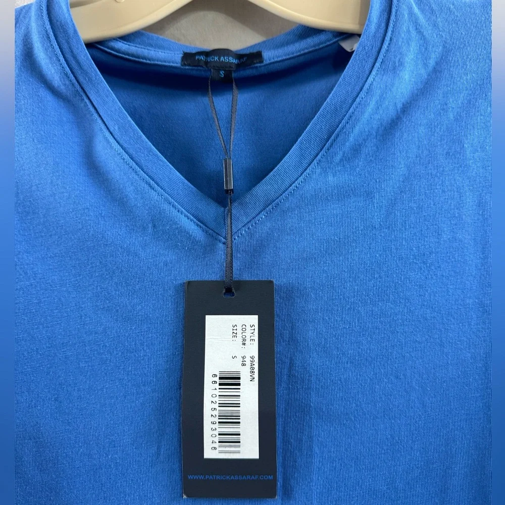 NWT MENS PIMA COTTON STRETCH V-NECK T-SHIRT - Picture 5 of 7